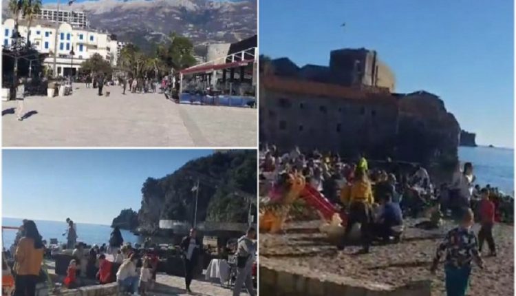ИСТО КАКО ВО ЛЕТНИОТ ШПИЦ Будва е преполна во првите денови од јануари (ВИДЕО)