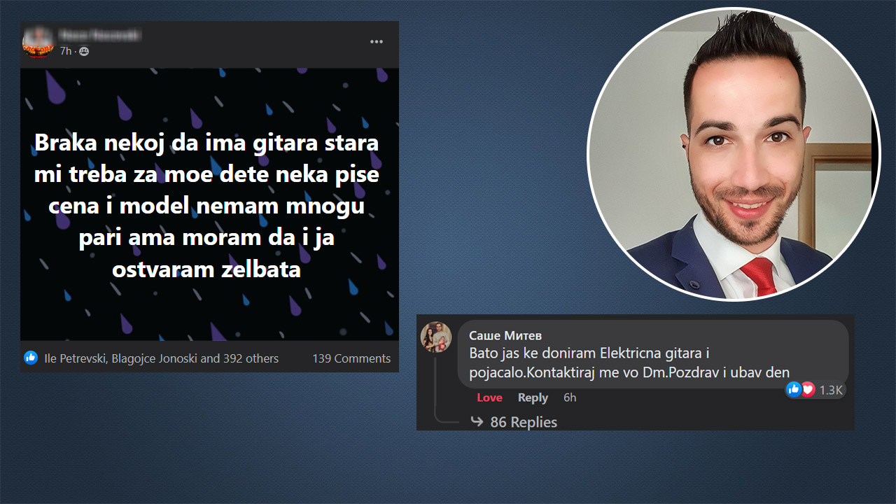 ХУМАНИ ЛУЃЕ СÈ УШТЕ ПОСТОЈАТ: Македонец кој живее во Швајцарија донираше гитара на дете чија желба сега е ОСТВАРЕНА!