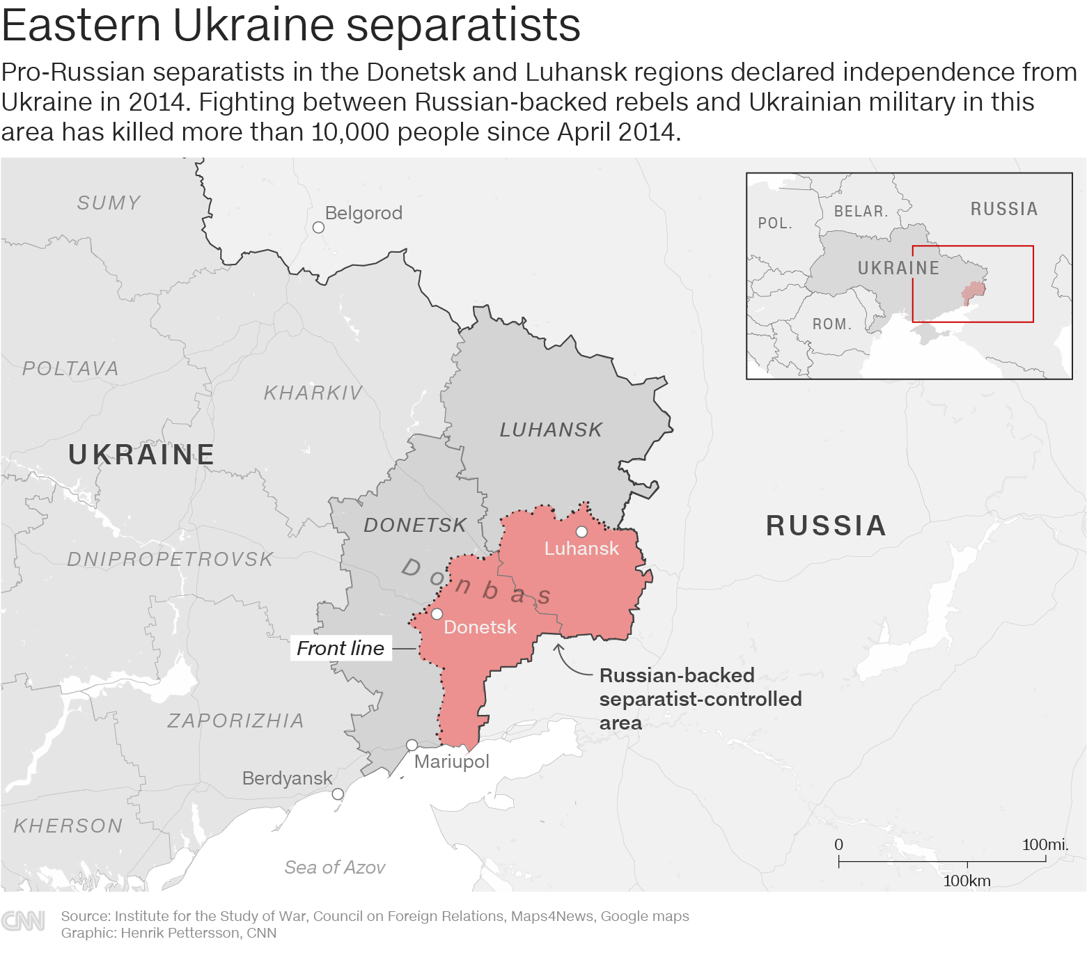 Украинските војници „подготвени за секое сценарио“ бидејќи минофрлачките гранати експлодираат во близина на линијата на фронтот, рече министерот за внатрешни работи