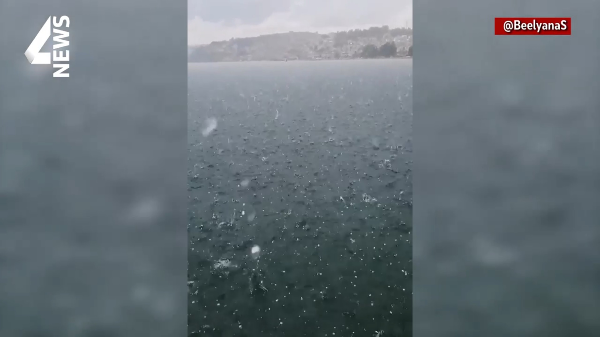 ВИДЕО: Охридското езеро побеле од голем град кој попладнево го зафати Охрид