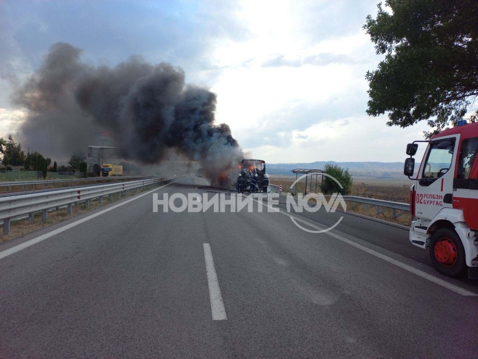ГОРИ АВТОБУС НА АВТОПАТ: Нов инцидент попладнево во Бугарија