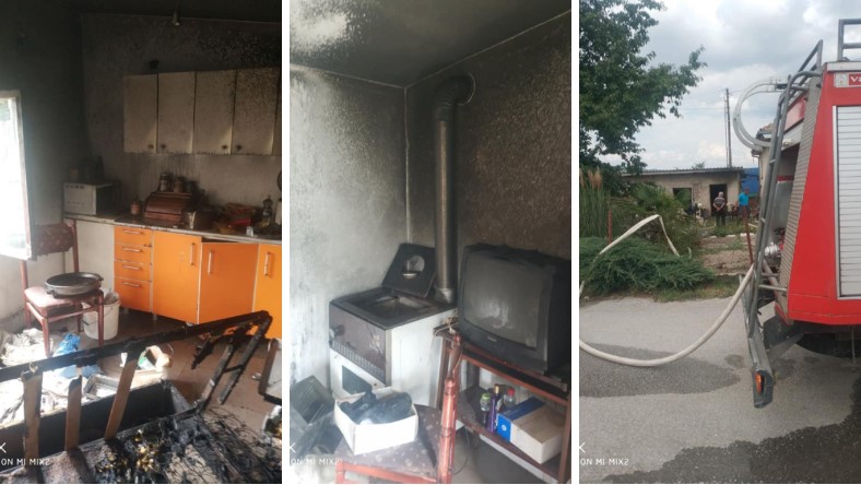 ФОТО: Пожар во Охрид – пожарникарите на терен