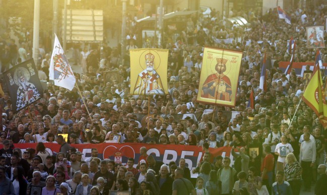 ВИДЕО: Трет марш против одржувањето на Европска гордост во Белград