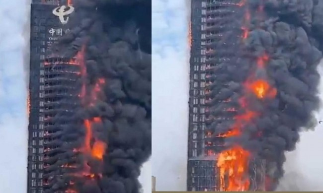 280 пожарникари го гаселе страшниот пожар во 42-катна зграда Чангша