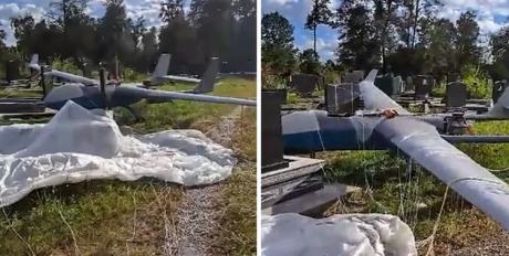 Воен дрон паднал на гробишта во Србија, a друг во двор од семејна куќа