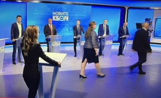 ВИДЕО: Малку фалеше за инцидент на изборна дебата во Бугарија, Кирил Петков со претставници на ГЕРБ