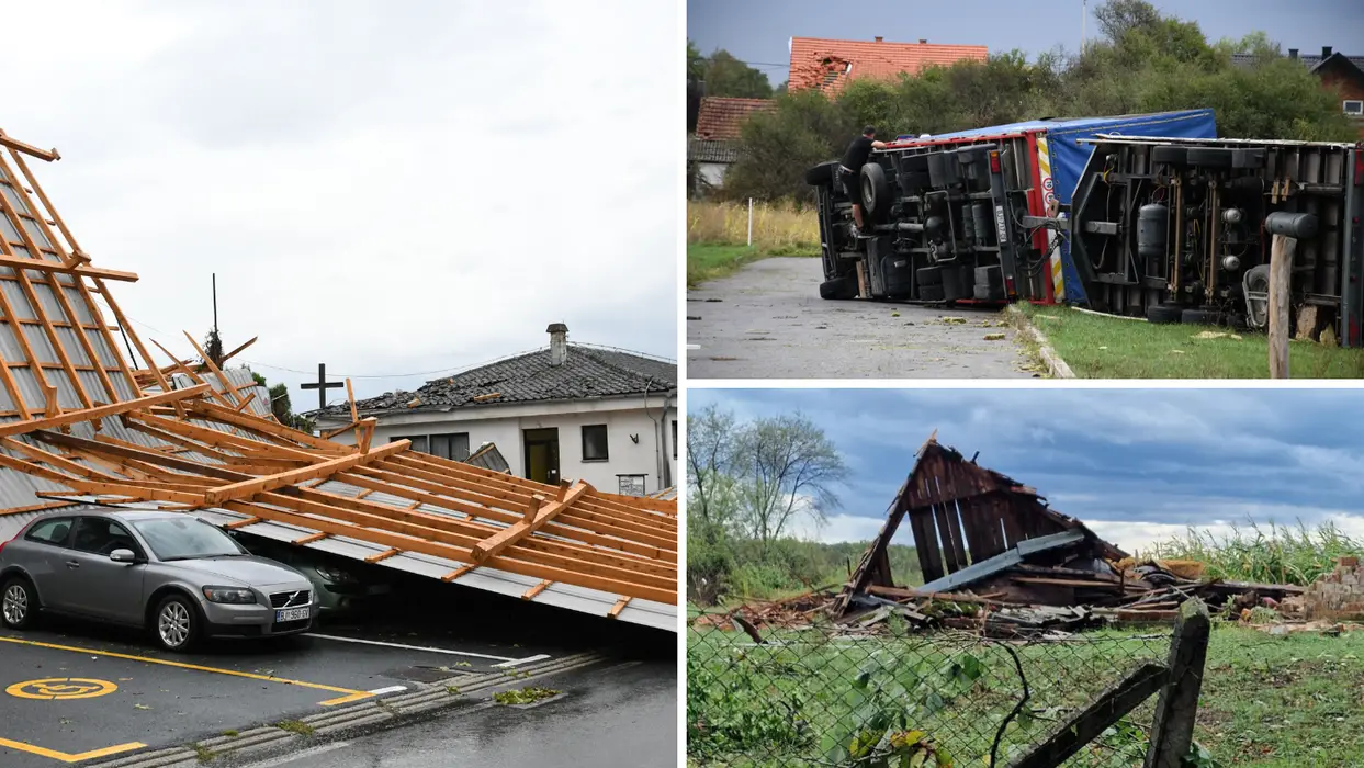 ФОТО: Силно невреме во Хрватска, повредена девојка – одредени места три дена ќе бидат без струја