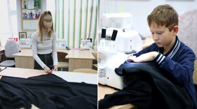 Русите објавија фотографии: „Ученици шијат униформи за војниците во Украина“