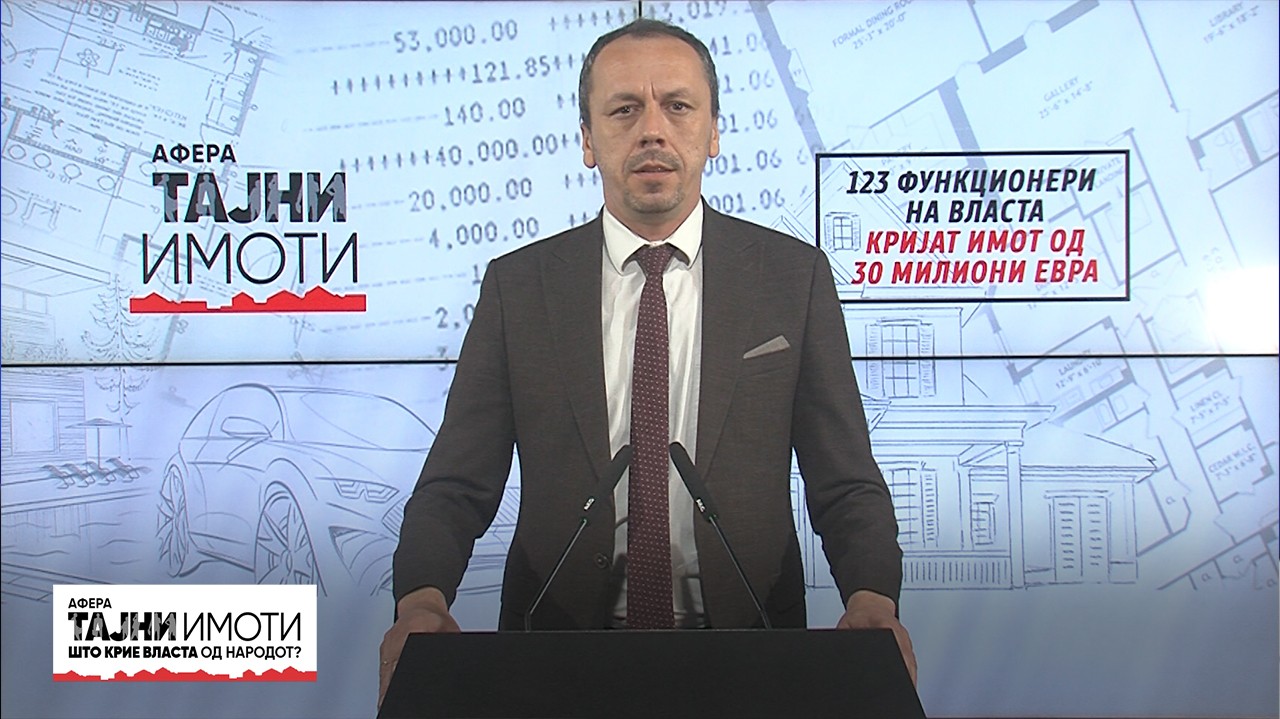 ВМРО-ДПМНЕ ја објави аферата „Тајни имоти“ – бараат институциите да ги објават за 24 часа, во спротивно ќе почнат со објавување