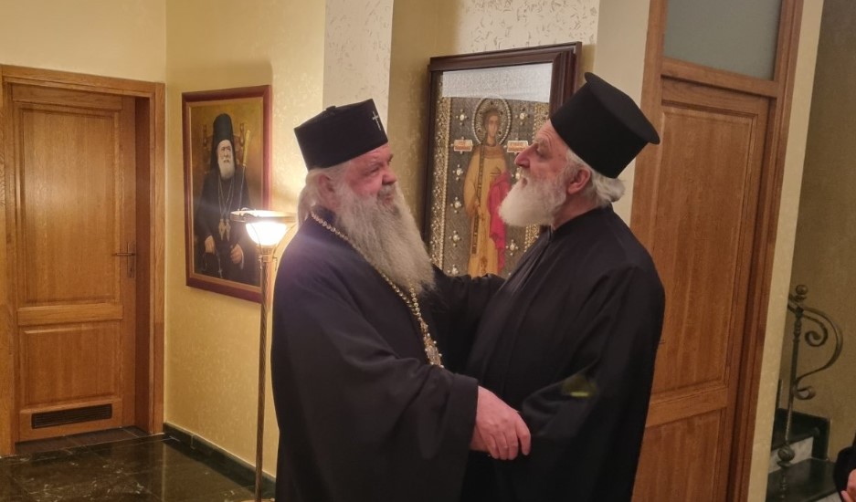 Средба на архиепископот г.г. Стефан со митрополитот Андреј од Критската архиепископија – Веселенска Патријаршија