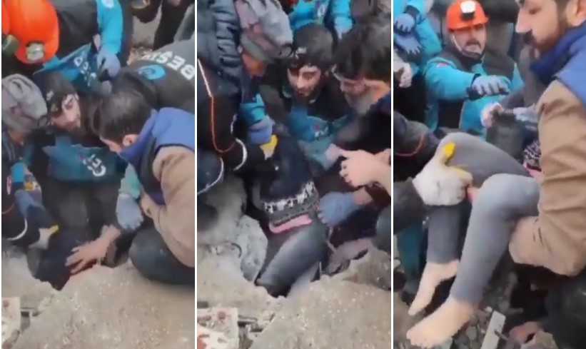 ВИДЕО: Од урнатините во Турција спасено девојче!