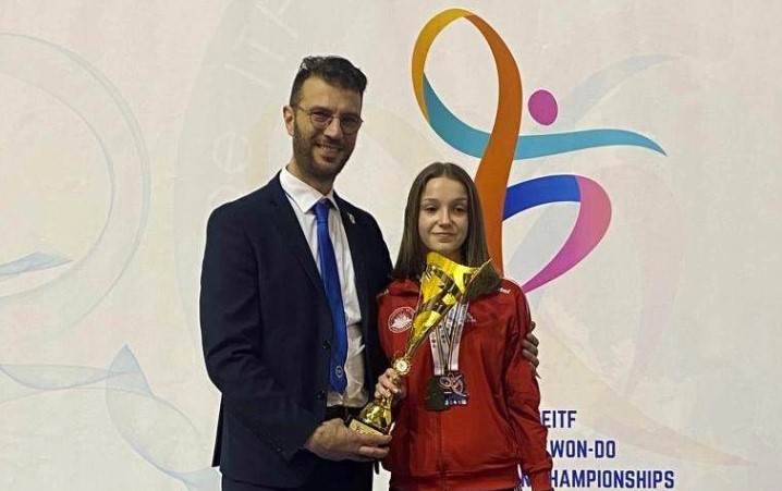 Христијана прогласена за најдобра кадетка на Европскиот шампионат во традиционално таеквондо