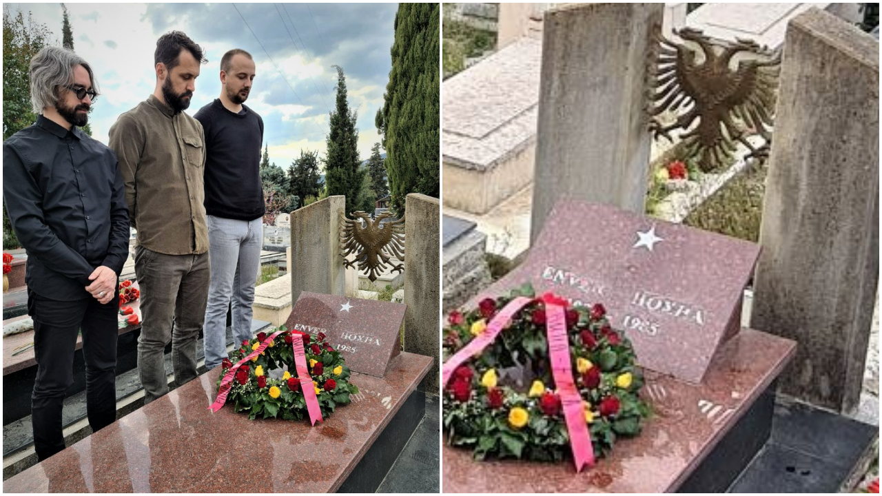 ФОТО: Левица оддаде почит на гробот од Енвер Хоџа во Тирана