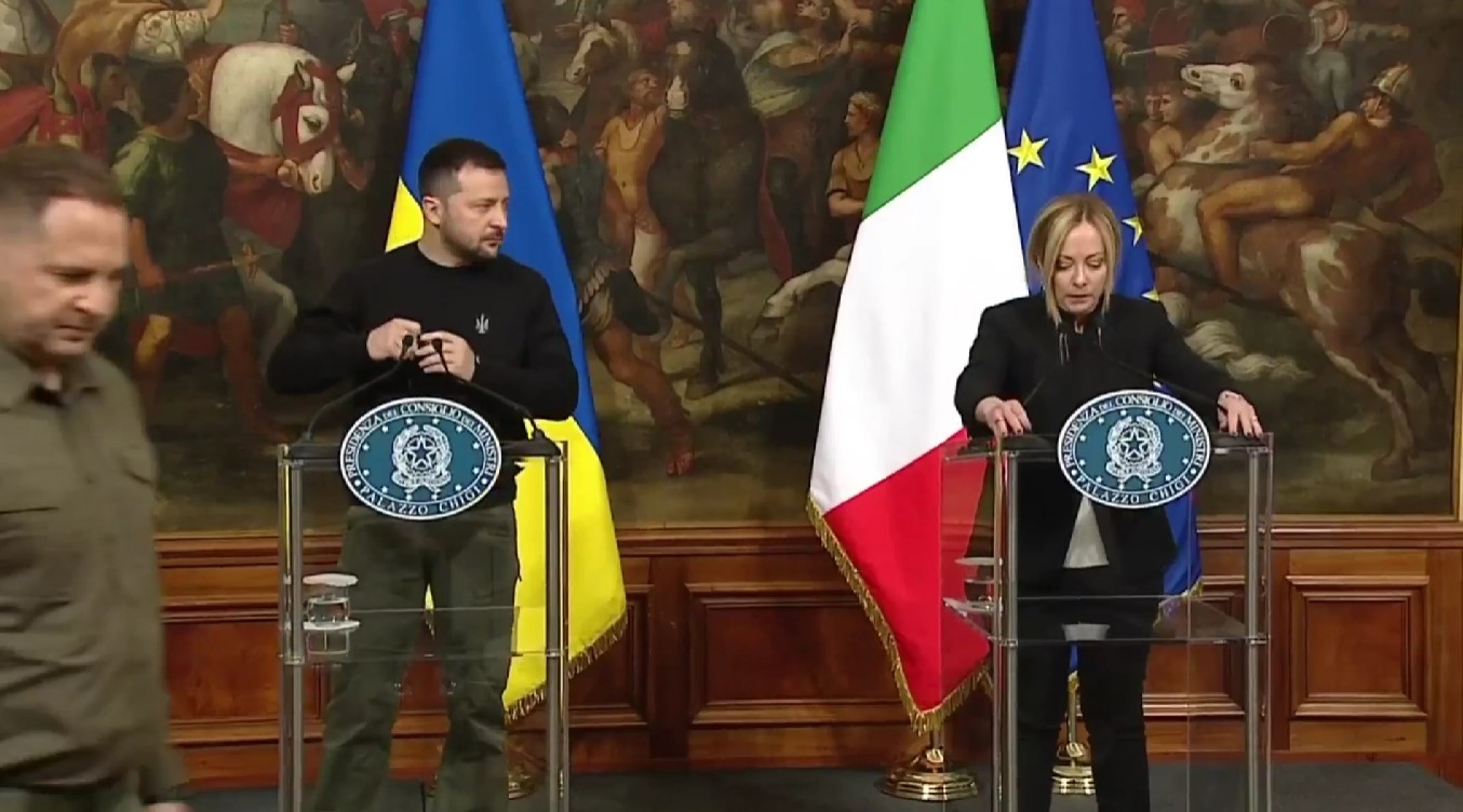 Зеленски на средба со Мелони, Матарела му порача дека Италија целосно ја поддржува Украина