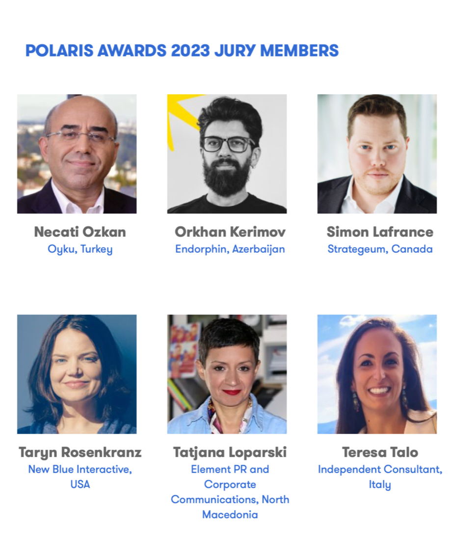Елемент ПР дел од жири комисијата на глобалните Поларис награди (Polaris Awards)