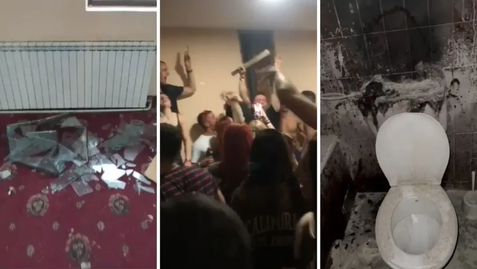 ВИДЕО: Хрвати и Срби демолирале хотел во Охрид: Се палеле факли, се кршело!