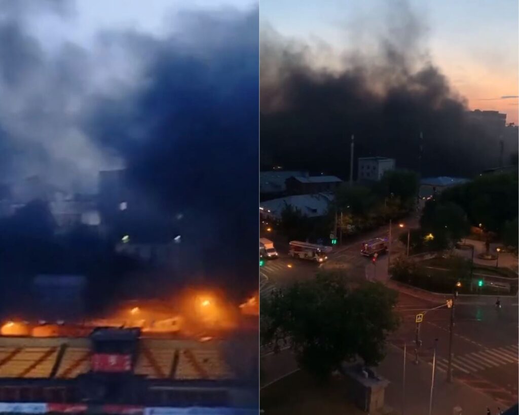 ВИДЕО: Москва гори, густ црн чад се издигнува над градот!