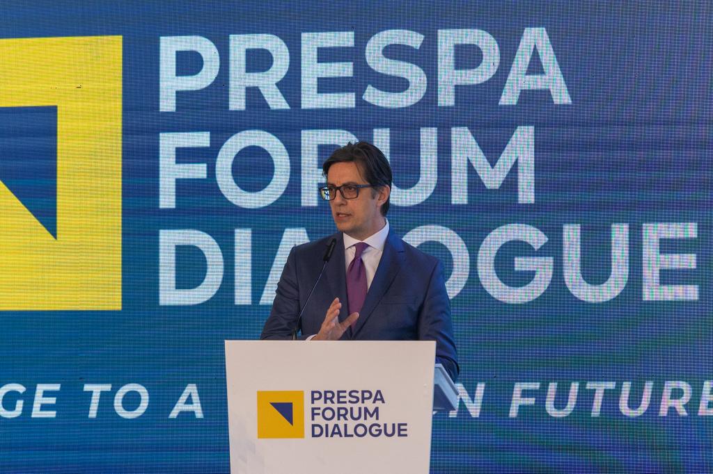 Претседателот Пендаровски на Преспа форум за дијалог 2023: Не би сакал војната во Украина да биде поттик за нешто позитивно како што е проширувањето на ЕУ