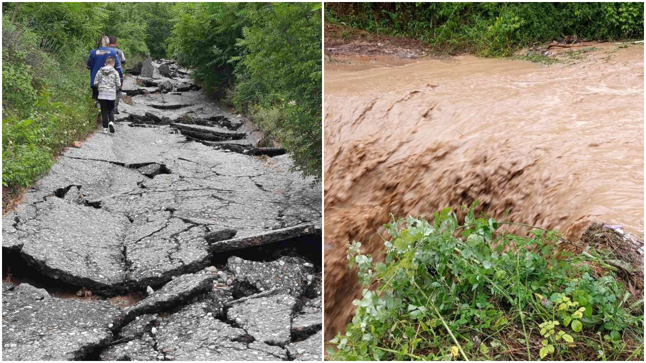 Апокалиптични фотографии од Росоман, отсечено село, од патот не остана ништо (ФОТО)