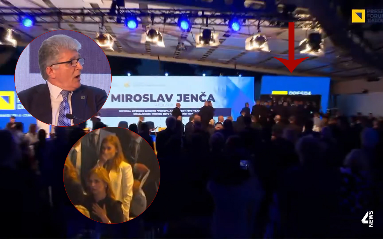 ВИДЕО: Инцидент на Преспа форумот во Струга, панел се сруши врз луѓе!