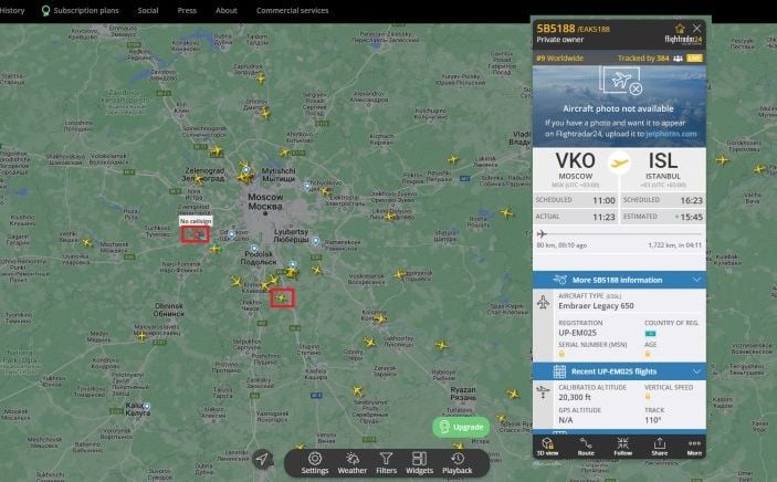 Не сакаат да го чекаат конфликтот: Од Москва летаат голем број приватни авиони