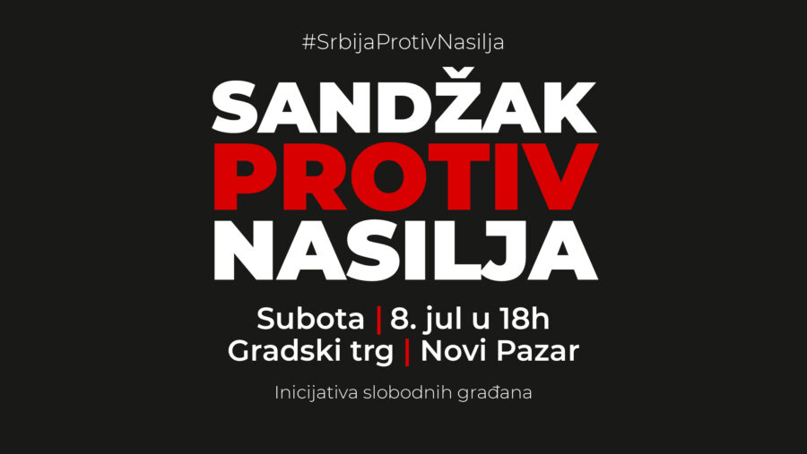 Протест „Санџак против насилството“ во Нови Пазар