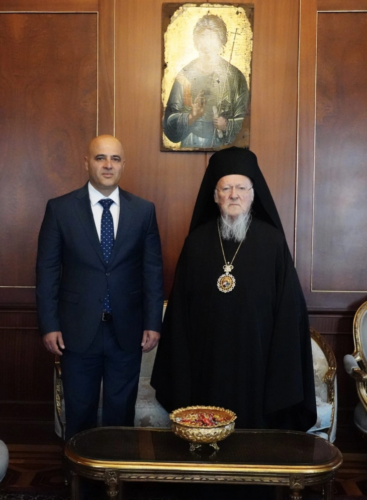 Ковачевски на средба со партијархот Вартоломеј