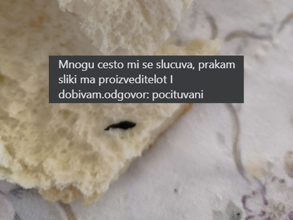 ФОТО „Богатството е внатре“ Купил леб, а во него страно тело – „често се случува“