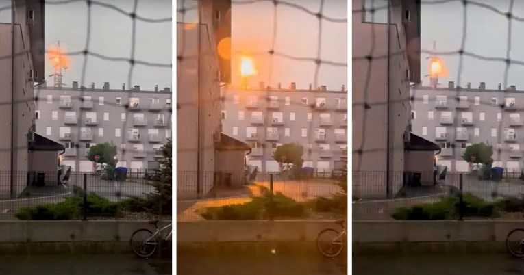 ВИДЕО Ветерот фрли лим на далноводите во Загреб, се слушнаа експлозии