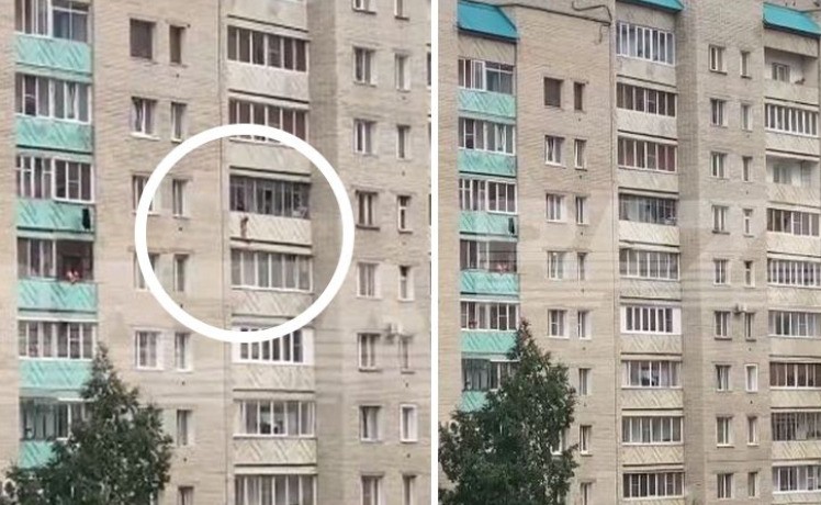 3-годишно дете во Русија висеше на балкон на седмиот кат