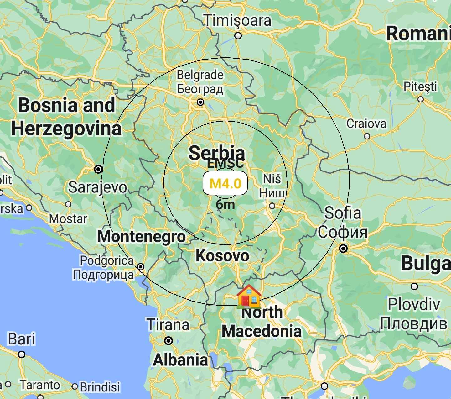 ТЛОТО СЕ ТРЕСЕ: Земјотрес во Србија, се почувствувал и во Македонија