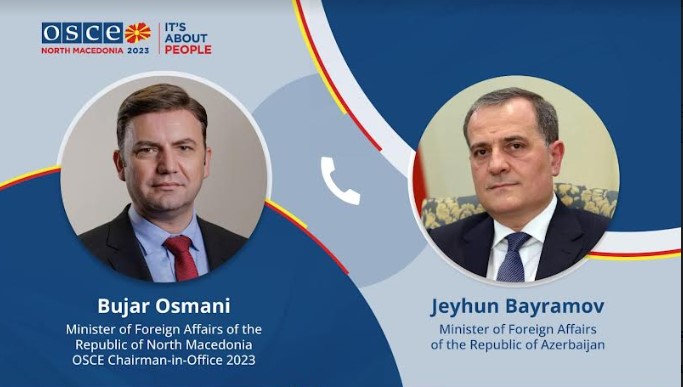 Османи итно разговараше со Бајрамов и Мирзојан: Преку конструктивен дијалог да се стабилизира состојбата околу Лачин коридорот
