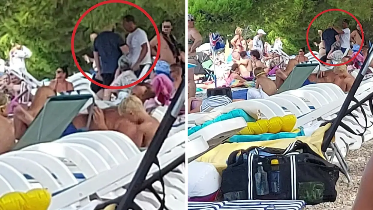 ВИДЕО Тепачка на хрватскиот брег поради лежалки: Не се разбрале добро!