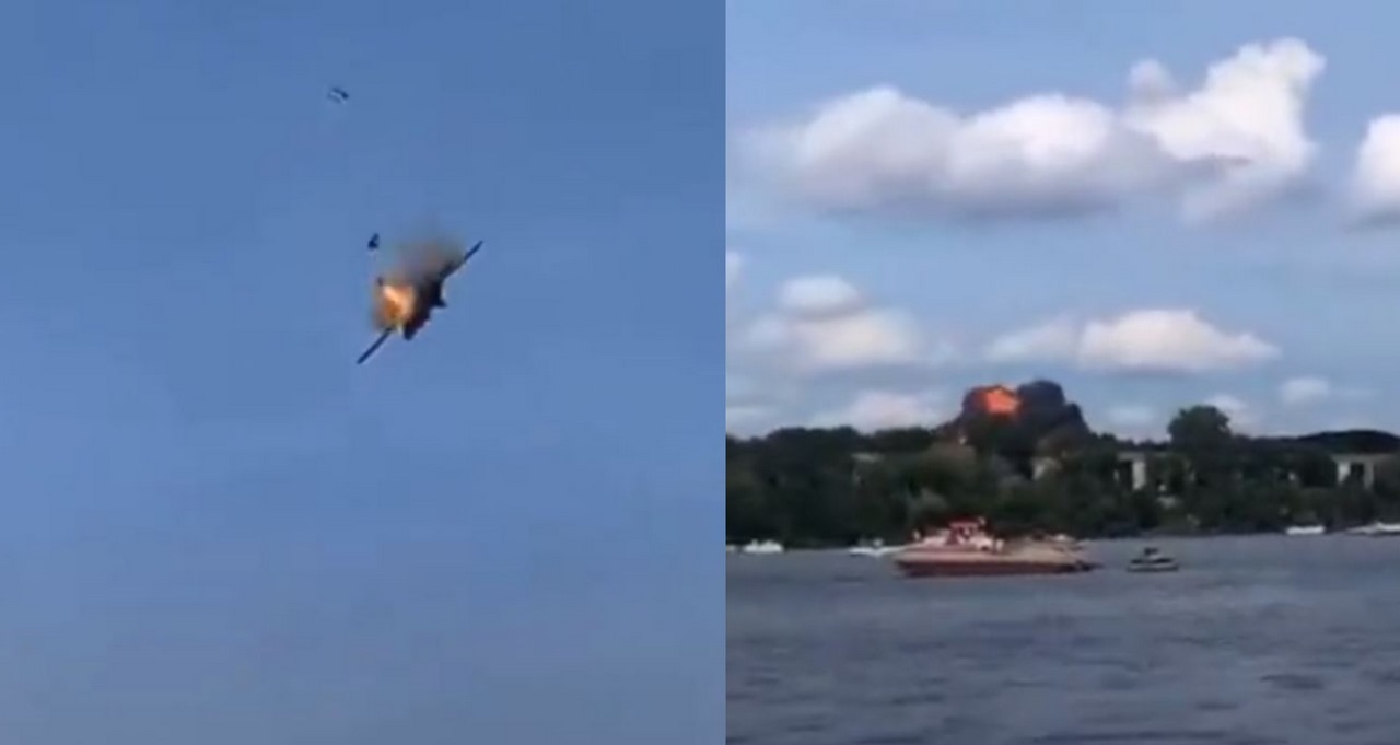 ВИДЕО Борбен авион МиГ-23 се урна на паркинг пред станбена зграда во САД