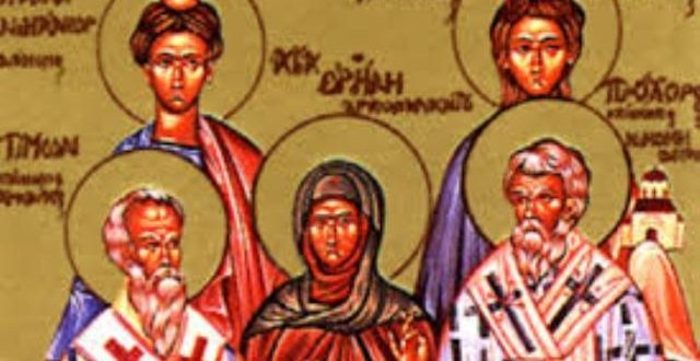 Денеска е Св. апостоли Прохор, Никанор, Тимон и Пармен