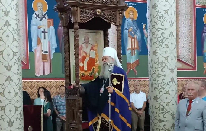 Вечерна богослужба и литија во црквата Рождество на Пресвета Богородица во Скопје