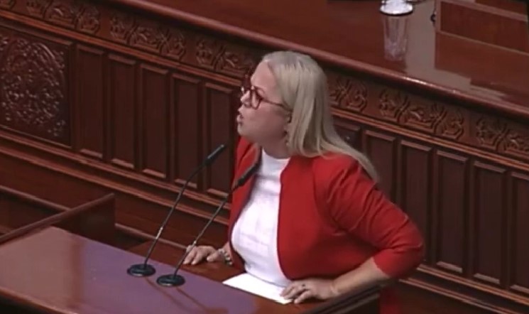 ВИДЕО „Лигав еден, како не ти е срам“: Маричиќ ѝ испратил бакнежи на пратеничката Дафина Стојановска во Собрание