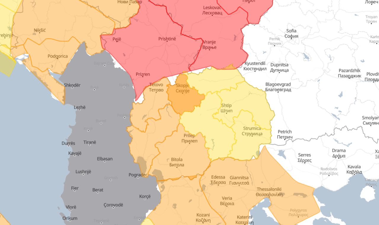 УХМР за вечерва издаде метео предупредување: Дожд, грмежи и засилен ветер