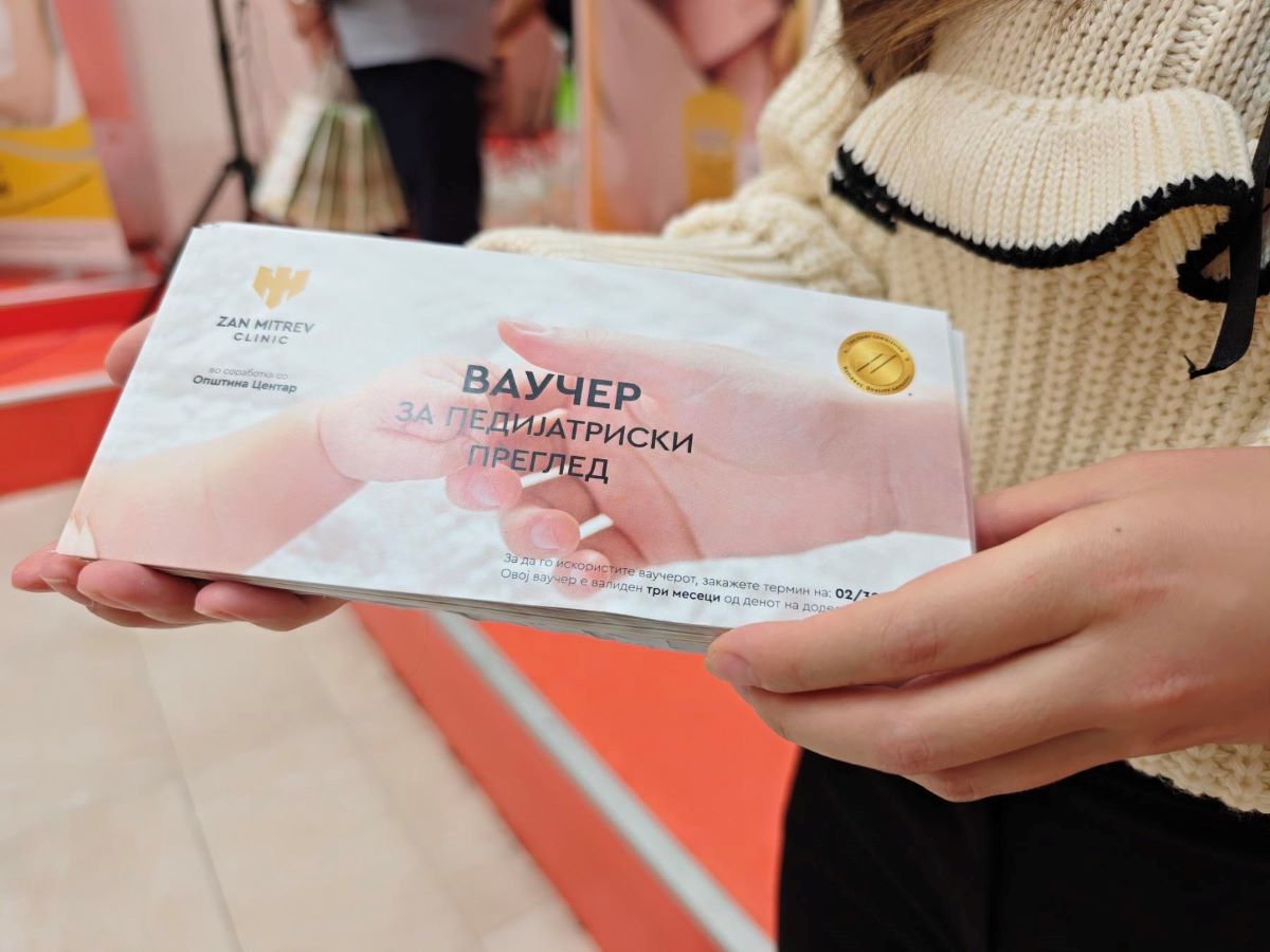 Клиника Жан Митрев додели 80 ваучери за бесплатни педијатриски прегледи за новородечињата од Општина Центар