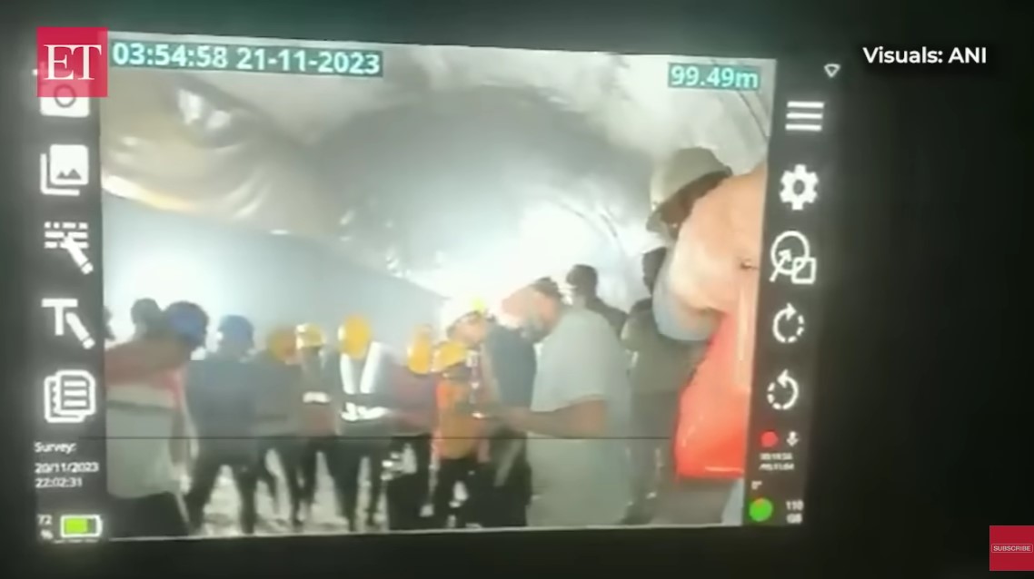 ВИДЕО: Прва снимка од срушениот тунел – 41 работник ДЕВЕТ ДЕНА заробен, преку цевче примаат кислород и храна