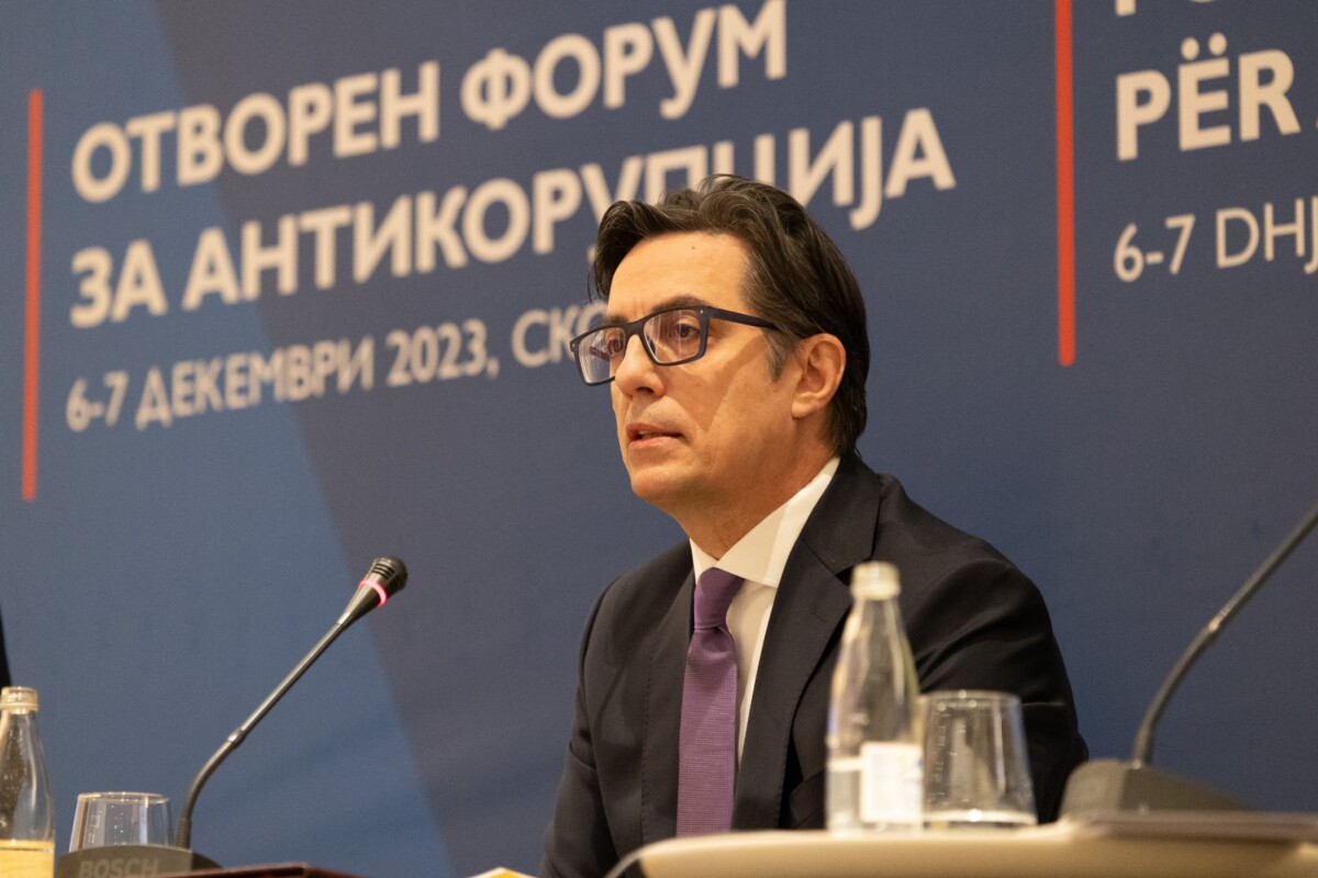 Обраќање на претседателот Пендаровски на Отворениот форум за антикорупција