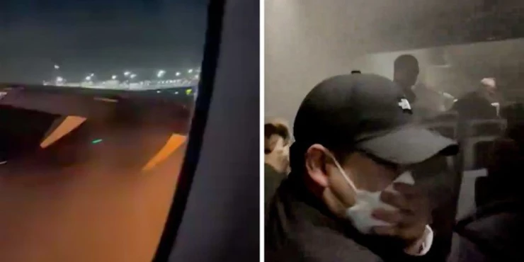 ВИДЕО Се појави снимка од запален авион во Јапонија! Патниците врескаа: Во кабината беше пекол!