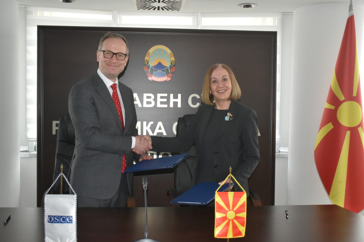 Уставниот суд потпиша Меморандум за разбирање со Мисијата на ОБСЕ во Скопје
