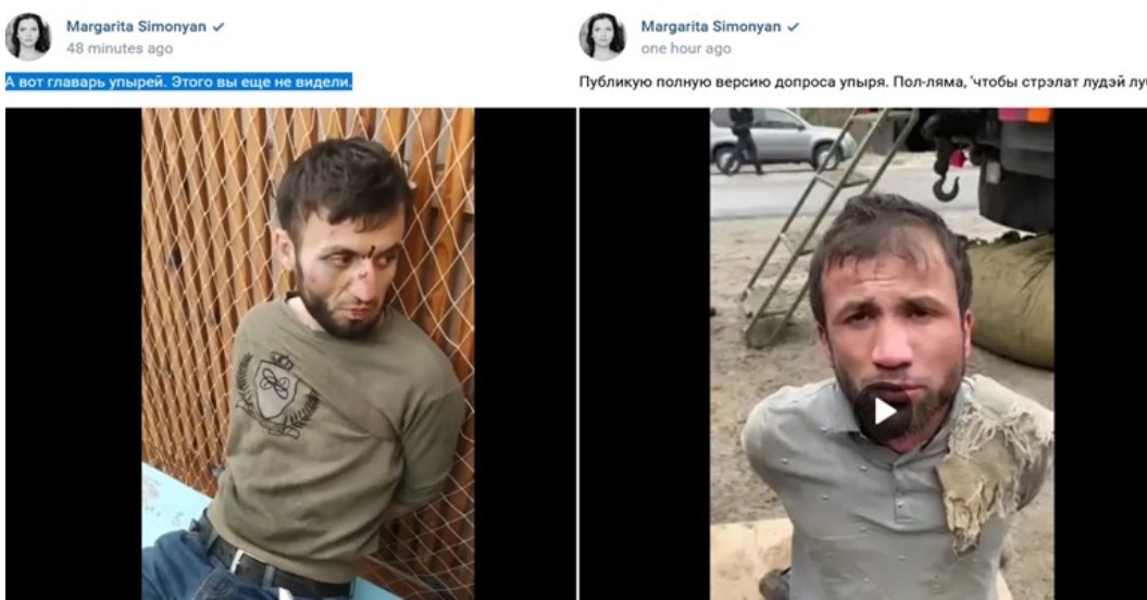 Новинарка позната како пропагандист на Путин објави снимка од сослушувањето на уапсените терористи