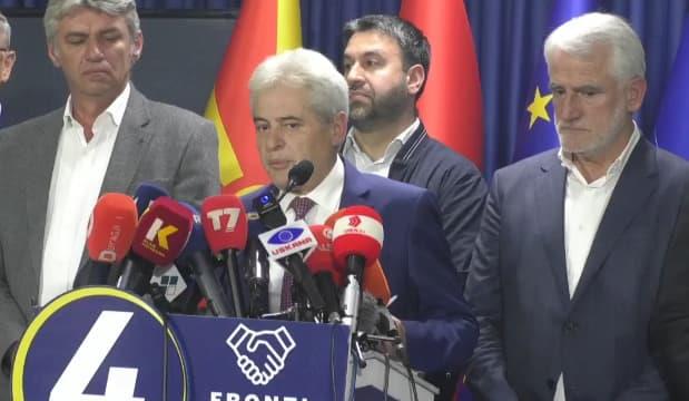 Европскиот фронт ја објави заедничката политичка декларацијата потпишана со „Вреди“
