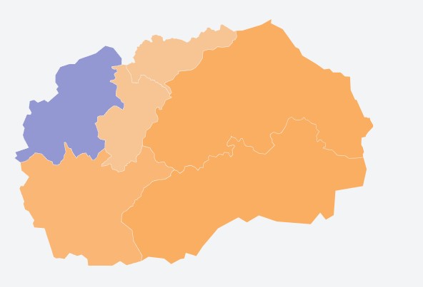 Парламентарни избори: ВМРО-ДПМНЕ 39,14%, ДУИ 17,46%, Вреди 14,41%, СДСМ 13,21%, Левица 6,44%, ЗНАМ 4,72%