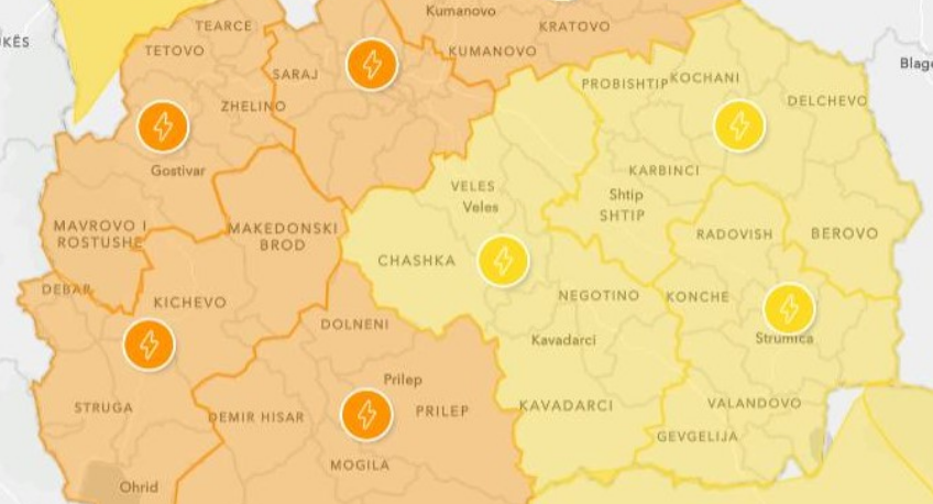 ПРОДОЛЖУВА ПЕКОЛОТ: Македонија повторно во портокалова фаза