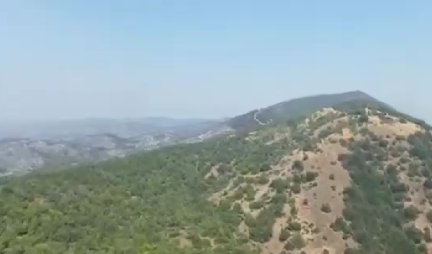 Полицискиот хеликоптер фрли над 39 тони вода врз пожарот меѓу селата Драгоево и Селце