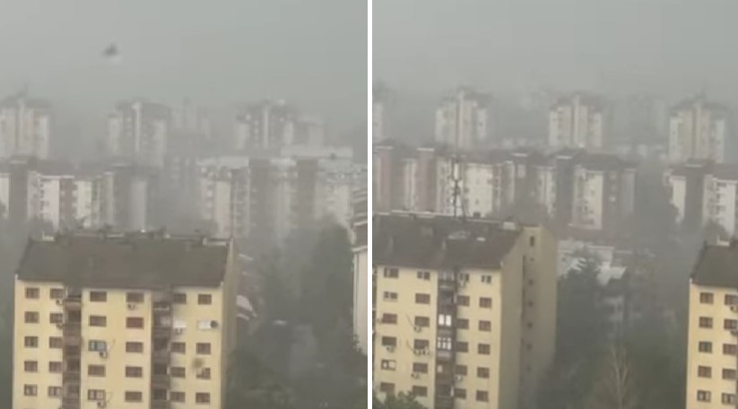 Силно невреме го зафати скопски Аеродром