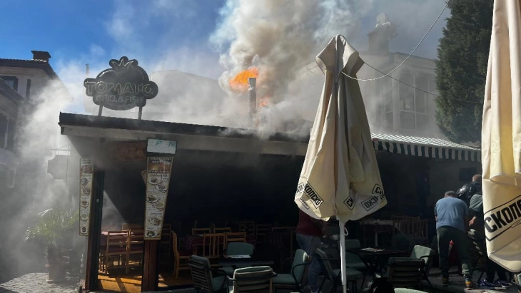 Попладнево избувна пожар во угостителски објект во Охрид